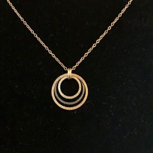 Silpada silver 3-circle necklace. 16” long.